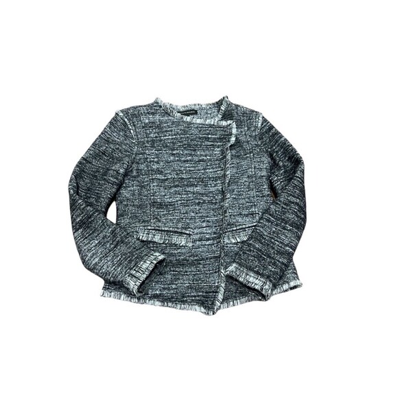 Banana Republic Jackets & Blazers - Banana Republic Gray Tweed Fringed Blazer Jacket Size XS